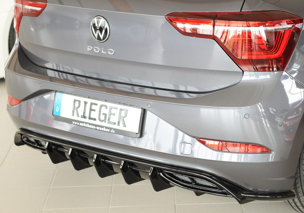 Difusor trasero Rieger para Volkswagen Polo R-Line AW (antes del facelift)