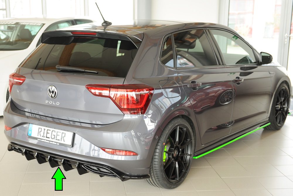 Difusor trasero Rieger para Volkswagen Polo R-Line AW (antes del facelift)