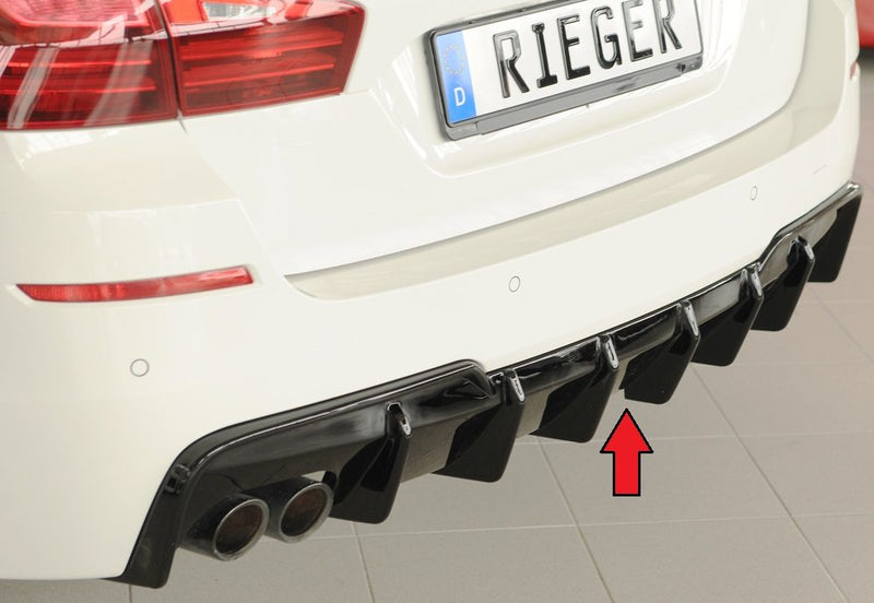 Difusor trasero Rieger para BMW Serie 5 F10/F11 – para la doble salida de escape original izquierda