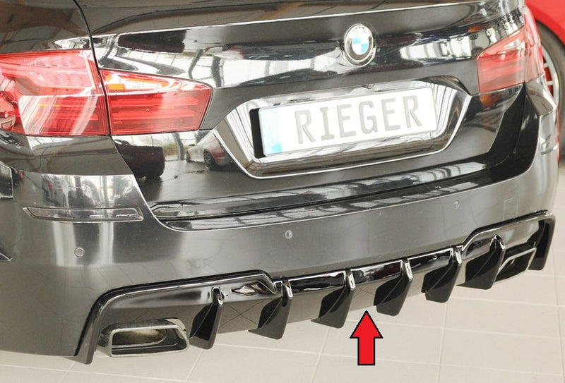 Difusor trasero Rieger para BMW Serie 5 F10/F11 – para los embellecedores de escape originales izquierda y derecha