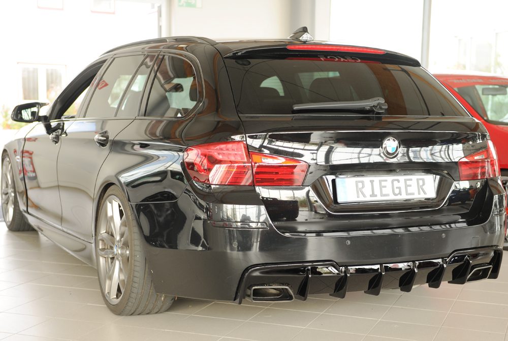 Difusor trasero Rieger para BMW Serie 5 F10/F11 – para los embellecedores de escape originales izquierda y derecha