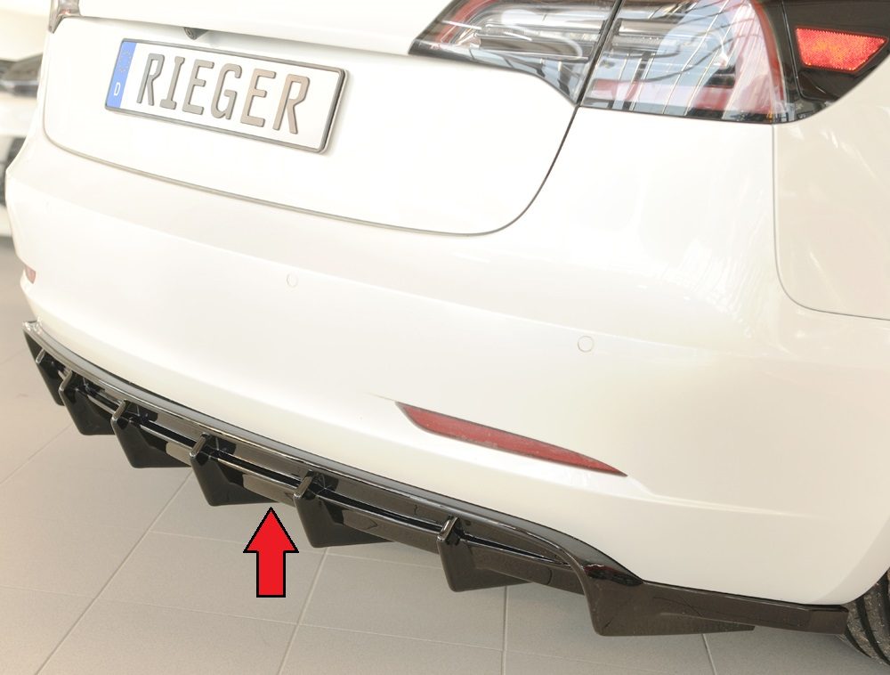 Difusor trasero Rieger para Tesla Model 3 (antes del facelift)