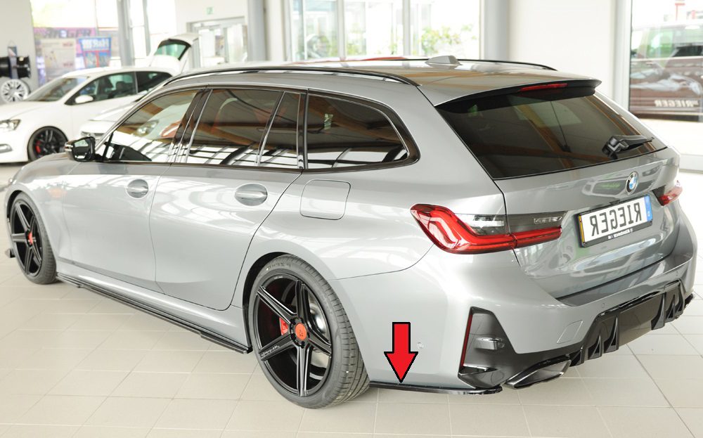 Splitter lateral trasero Rieger para BMW Serie 3 G20/G21 (después del facelift)