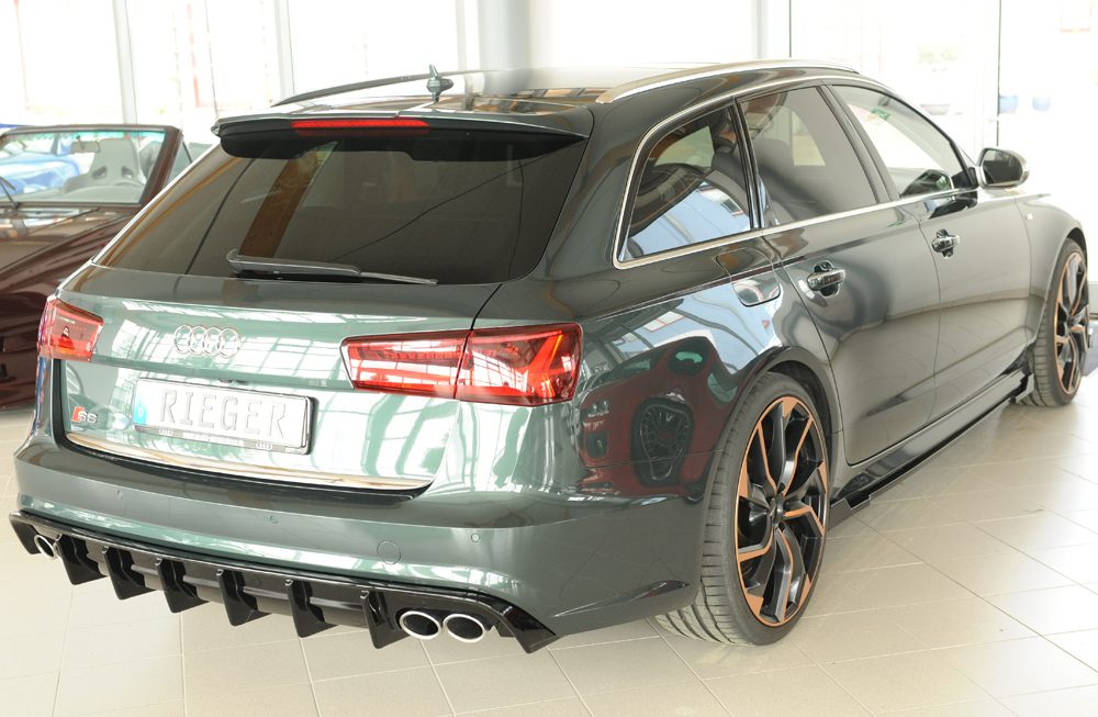 Difusor trasero Rieger para Audi S6/A6 C7 (después del facelift) – para coches con enganche