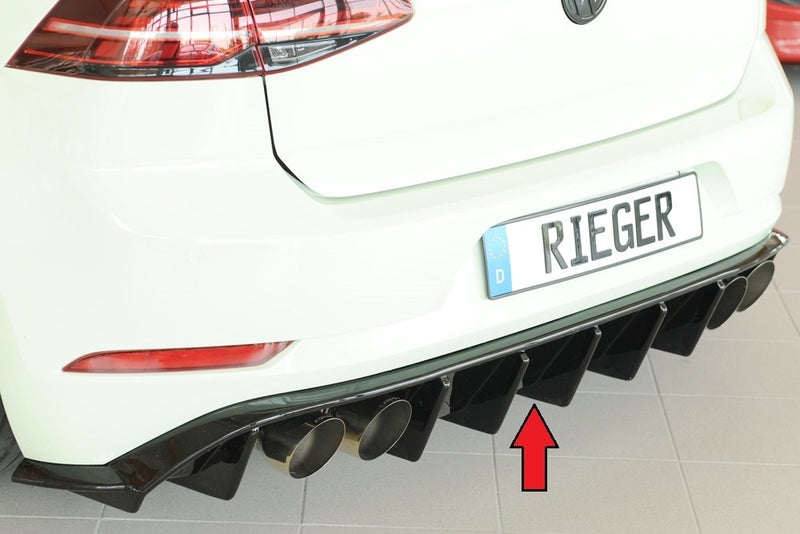 Difusor trasero Rieger para Volkswagen Golf 7 R (después del facelift)