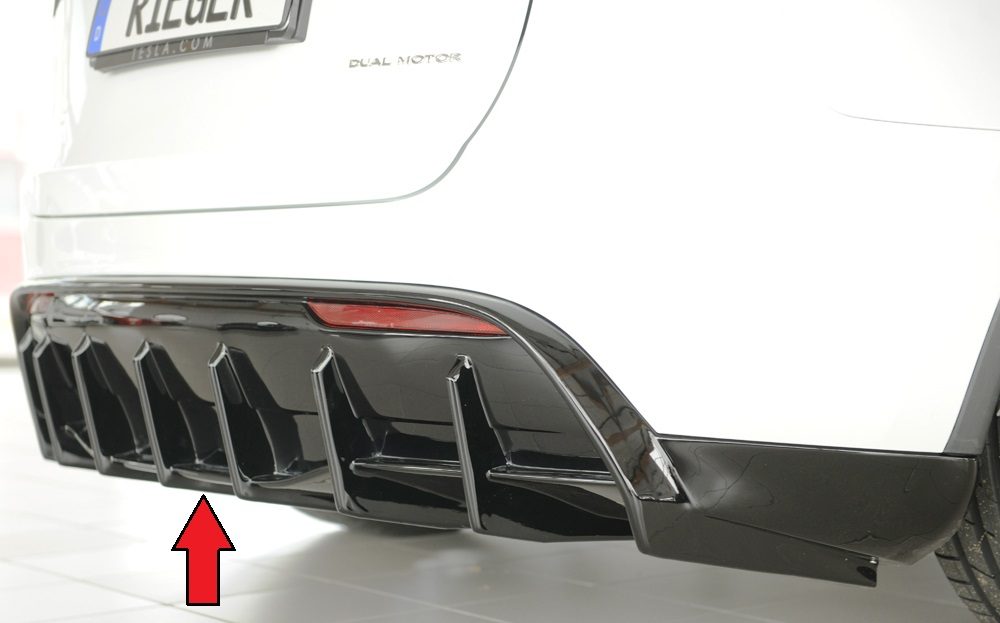 Difusor trasero Rieger para Tesla Model Y (antes del facelift) – para coches sin enganche