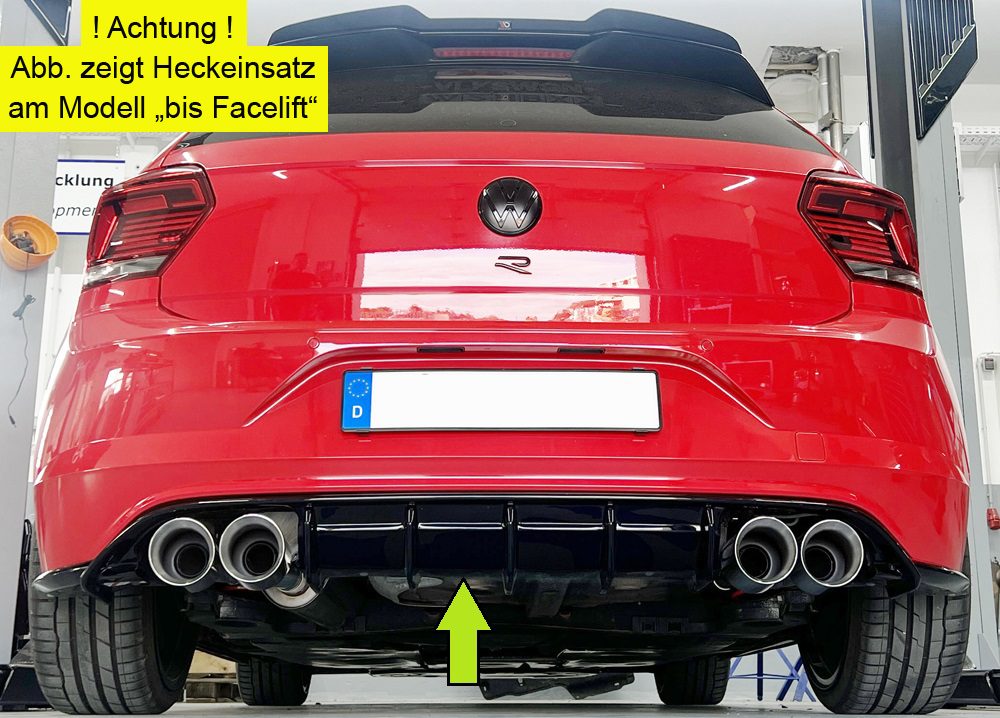 Difusor trasero Rieger para Volkswagen Polo GTI/R-Line AW (después del facelift)