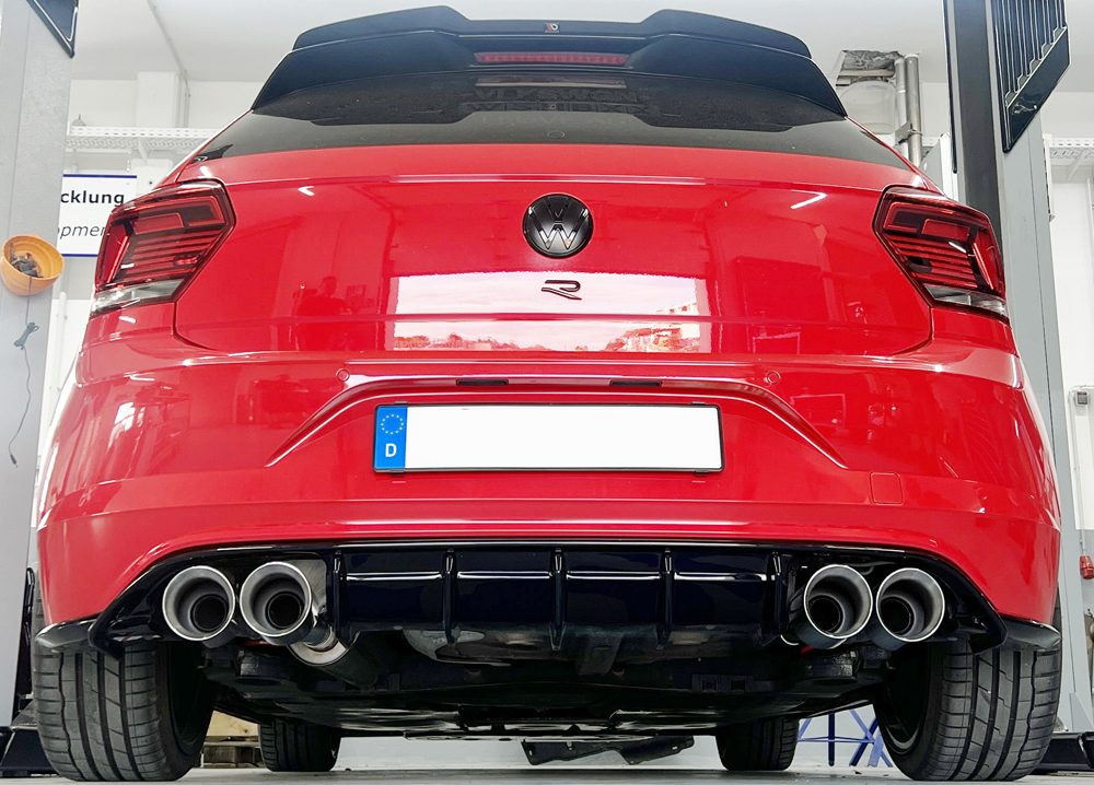 Difusor trasero Rieger para Volkswagen Polo GTI/R-Line AW (después del facelift)
