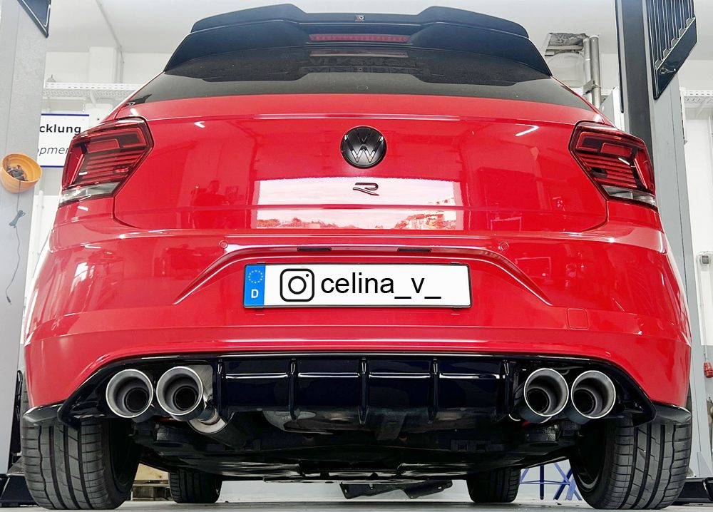 Difusor trasero Rieger para Volkswagen Polo GTI/R-Line AW (después del facelift)