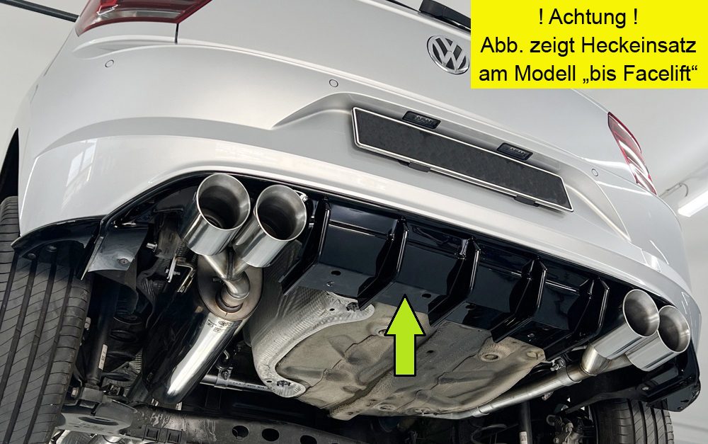 Difusor trasero Rieger para Volkswagen Polo GTI/R-Line AW (después del facelift)