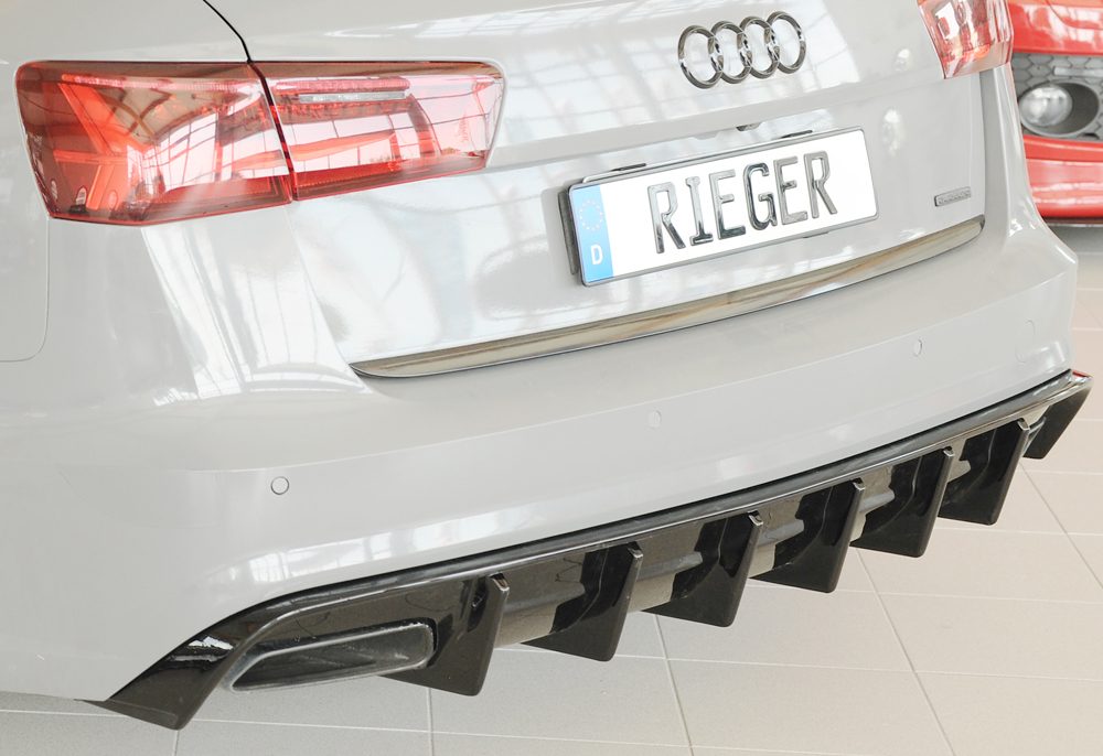 Difusor trasero Rieger para Audi A6 C7 (después del facelift) – para coches sin enganche