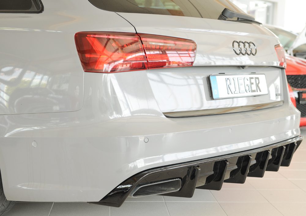 Difusor trasero Rieger para Audi A6 C7 (después del facelift) – para coches sin enganche