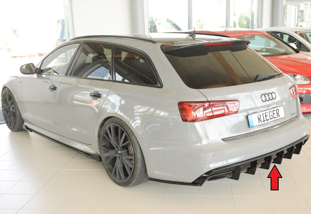 Difusor trasero Rieger para Audi A6 C7 (después del facelift) – para coches sin enganche