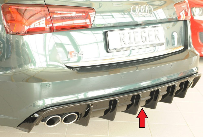 Difusor trasero Rieger para Audi S6/A6 C7 (después del facelift) – para coches sin enganche