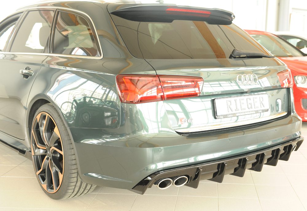 Difusor trasero Rieger para Audi S6/A6 C7 (después del facelift) – para coches sin enganche