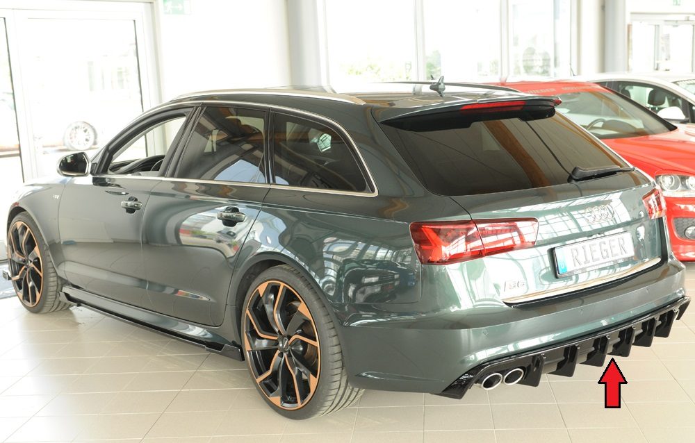 Difusor trasero Rieger para Audi S6/A6 C7 (después del facelift) – para coches sin enganche