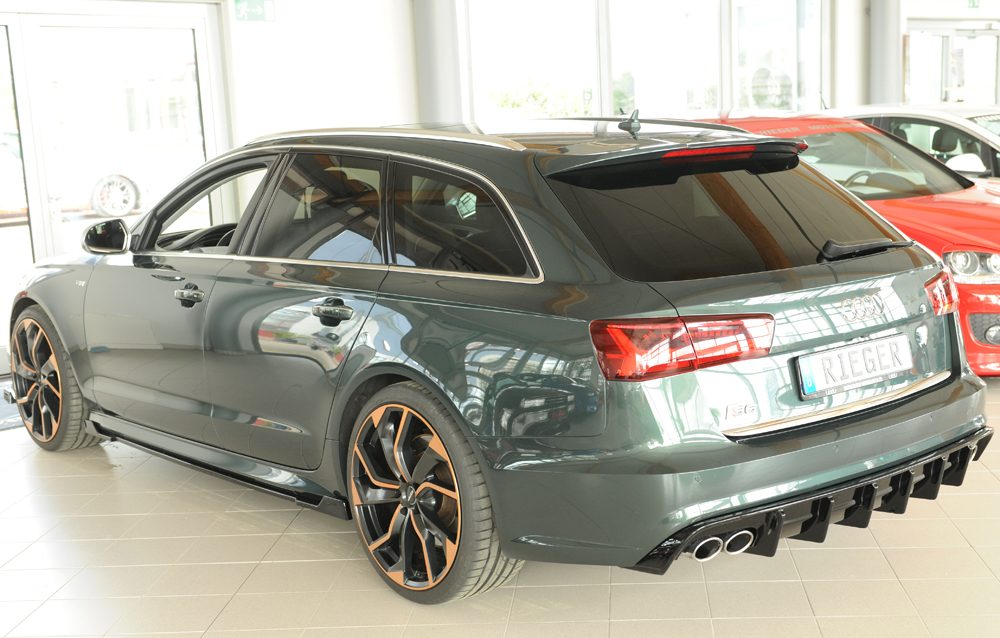 Difusor trasero Rieger para Audi S6/A6 C7 (después del facelift) – para coches sin enganche