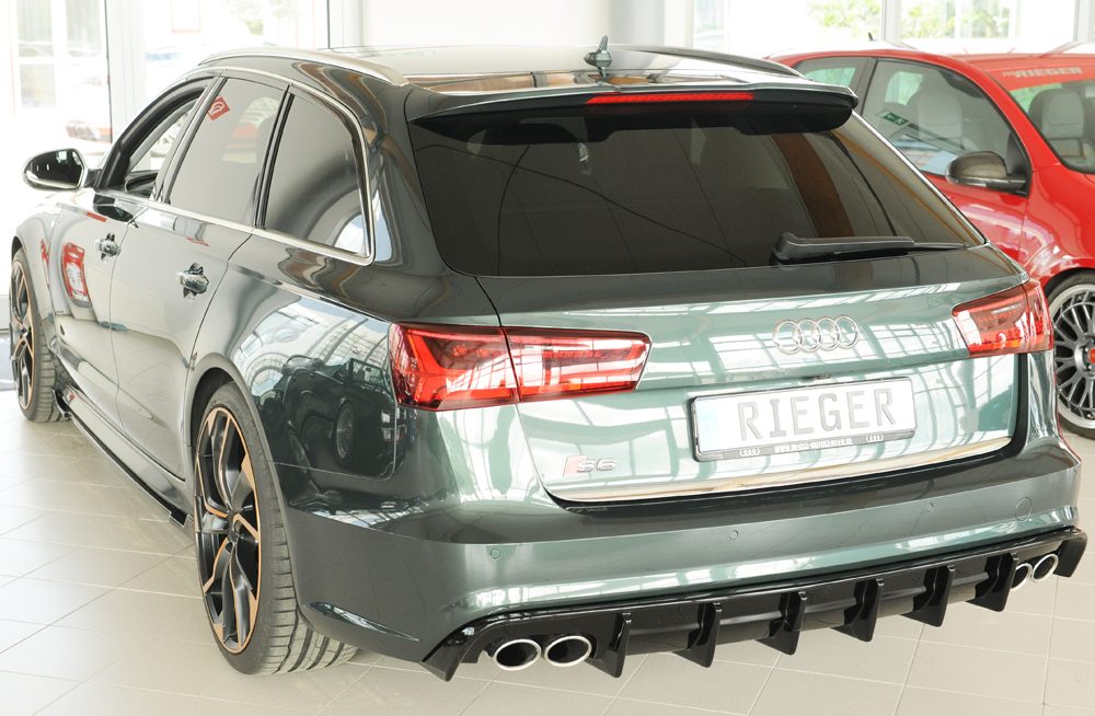 Difusor trasero Rieger para Audi S6/A6 C7 (después del facelift) – para coches sin enganche
