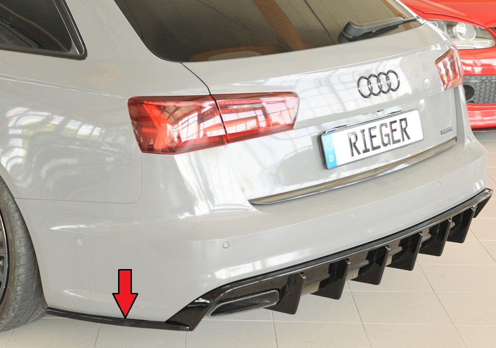 Splitter lateral trasero Rieger para Audi A6/S6 C7 (después del facelift)