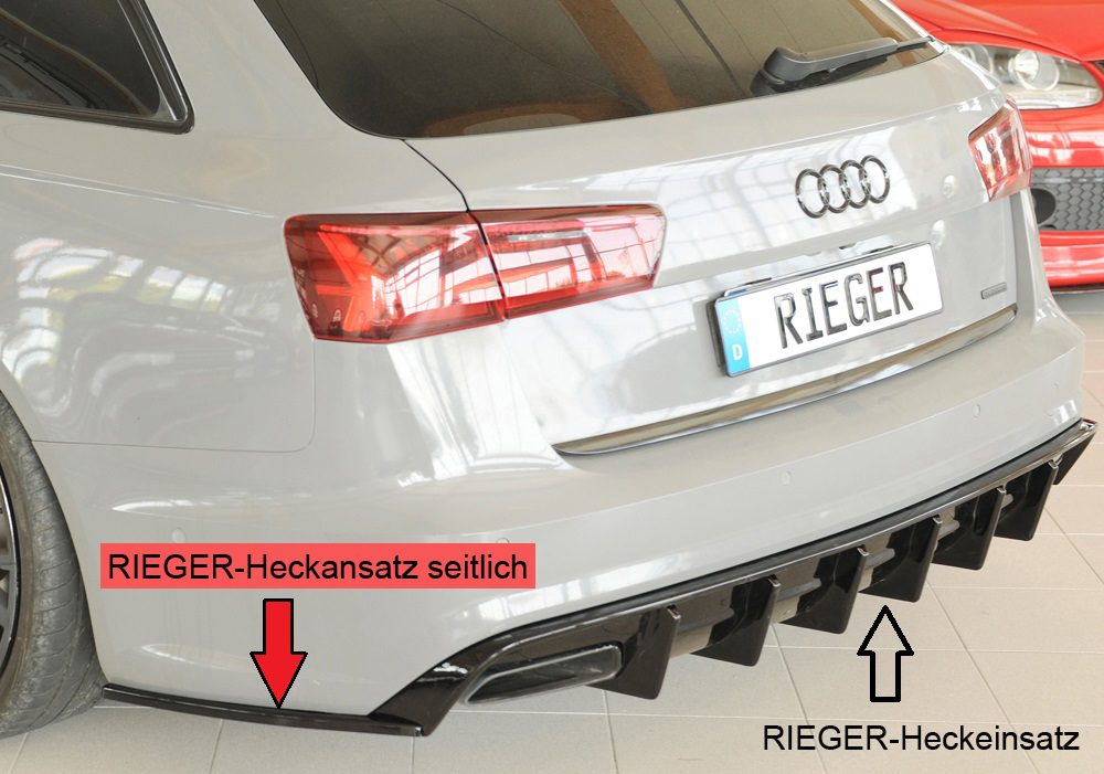 Splitter lateral trasero Rieger para Audi A6/S6 C7 (después del facelift)