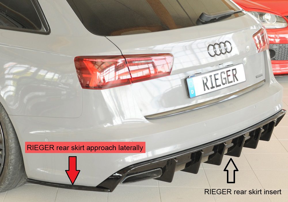 Splitter lateral trasero Rieger para Audi A6/S6 C7 (después del facelift)