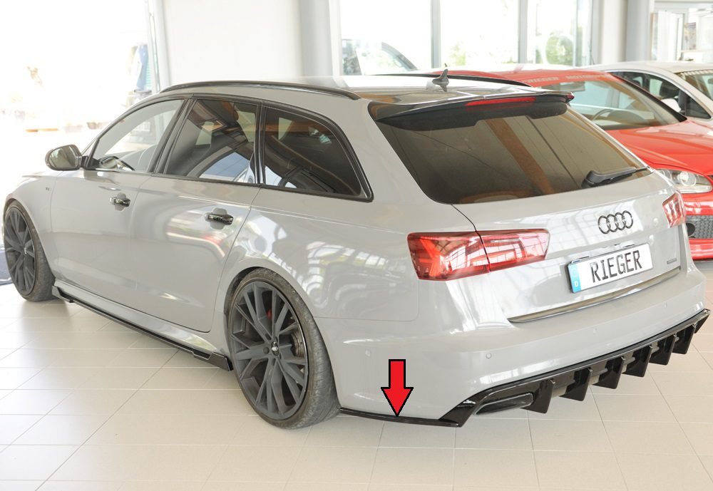 Splitter lateral trasero Rieger para Audi A6/S6 C7 (después del facelift)