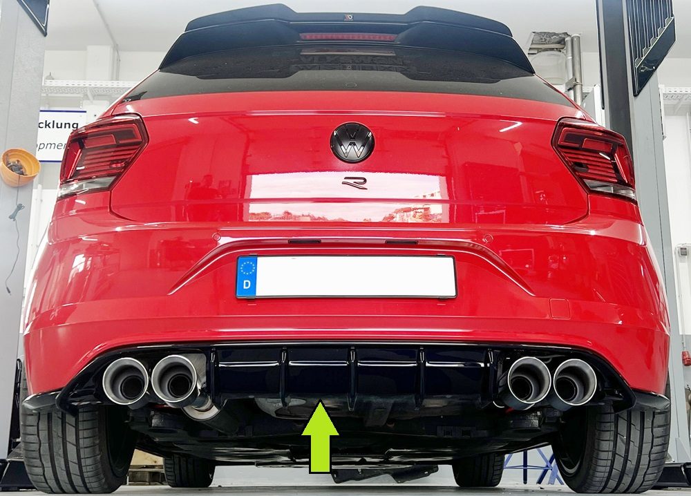 Difusor trasero Rieger para Volkswagen Polo GTI/R-Line AW (antes del facelift)