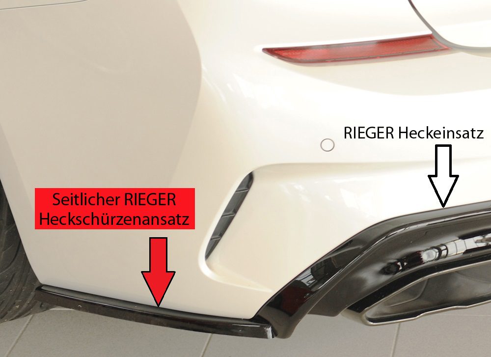 Splitter lateral trasero Rieger para BMW Serie 3 G20/G21 (antes del facelift) – para el difusor trasero Rieger (solo M340i / M340d)