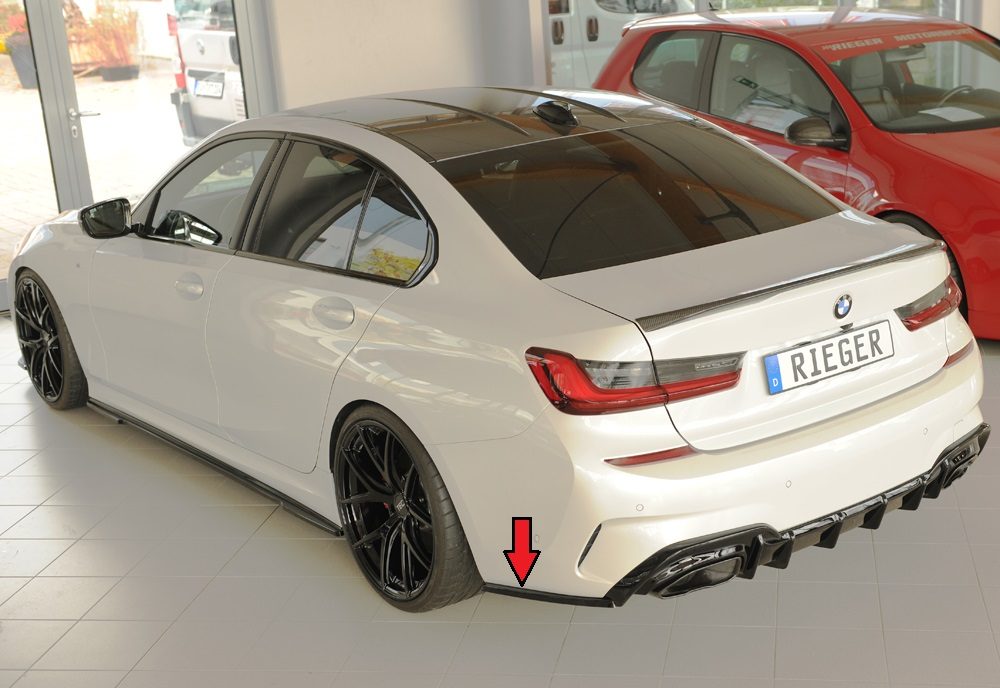 Splitter lateral trasero Rieger para BMW Serie 3 G20/G21 (antes del facelift) – para el difusor trasero Rieger (solo M340i / M340d)