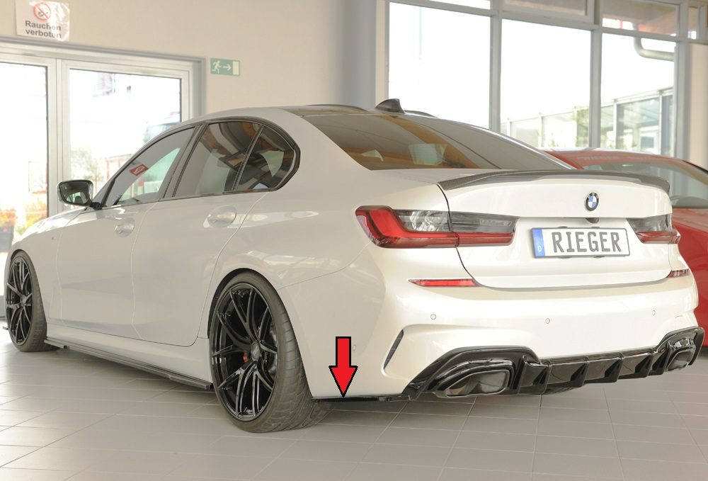 Splitter lateral trasero Rieger para BMW Serie 3 G20/G21 (antes del facelift) – para el difusor trasero Rieger (solo M340i / M340d)