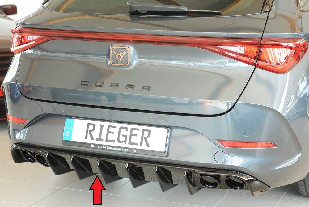 Difusor trasero Rieger para Seat Leon KL – ST Sportstourer – para coches con enganche