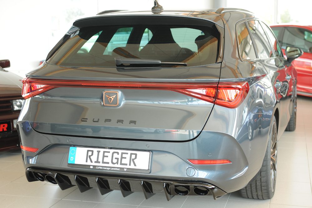 Difusor trasero Rieger para Seat Leon KL – ST Sportstourer – para coches con enganche