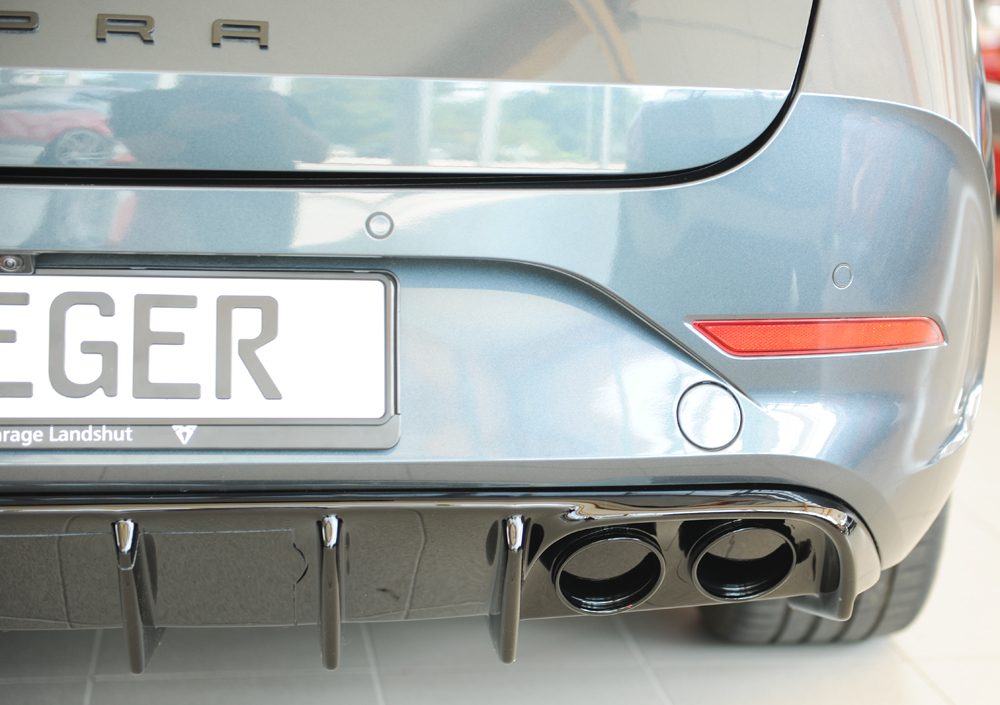 Difusor trasero Rieger para Seat Leon KL – ST Sportstourer – para coches con enganche