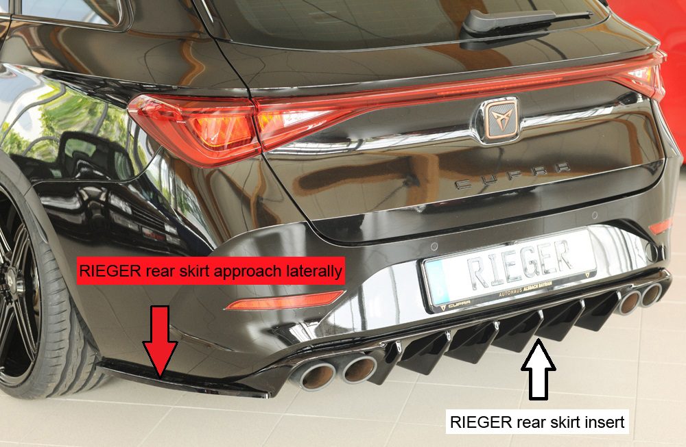 Splitter lateral trasero Rieger para Seat Leon KL