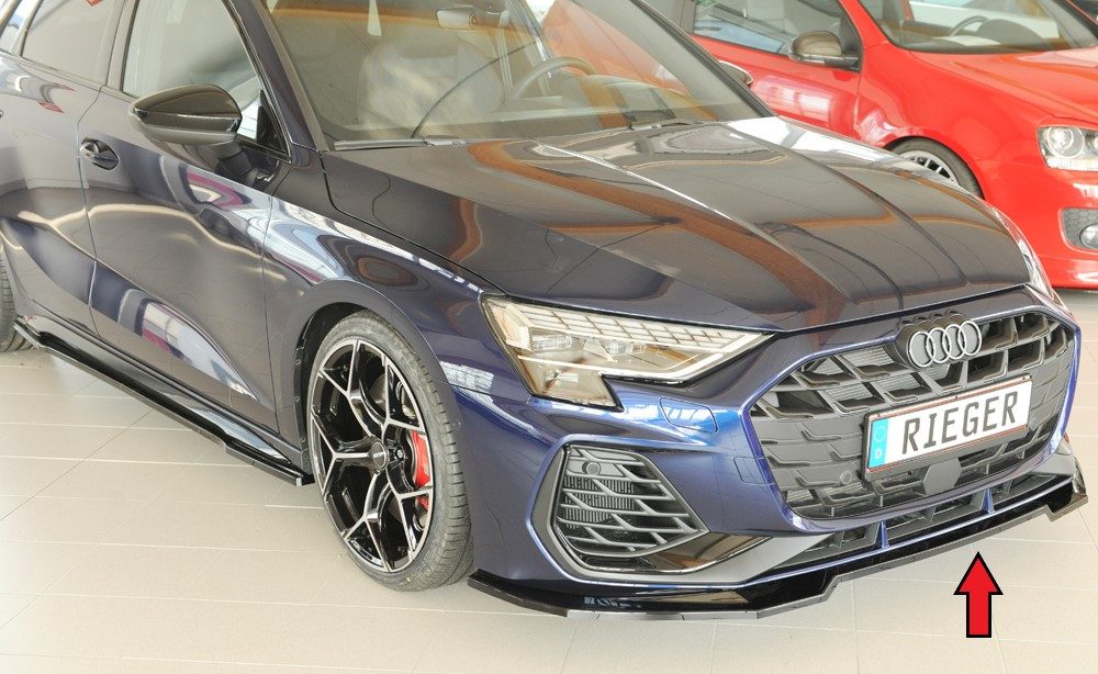 Splitter Rieger para Audi A3/S3 8Y (después del facelift)
