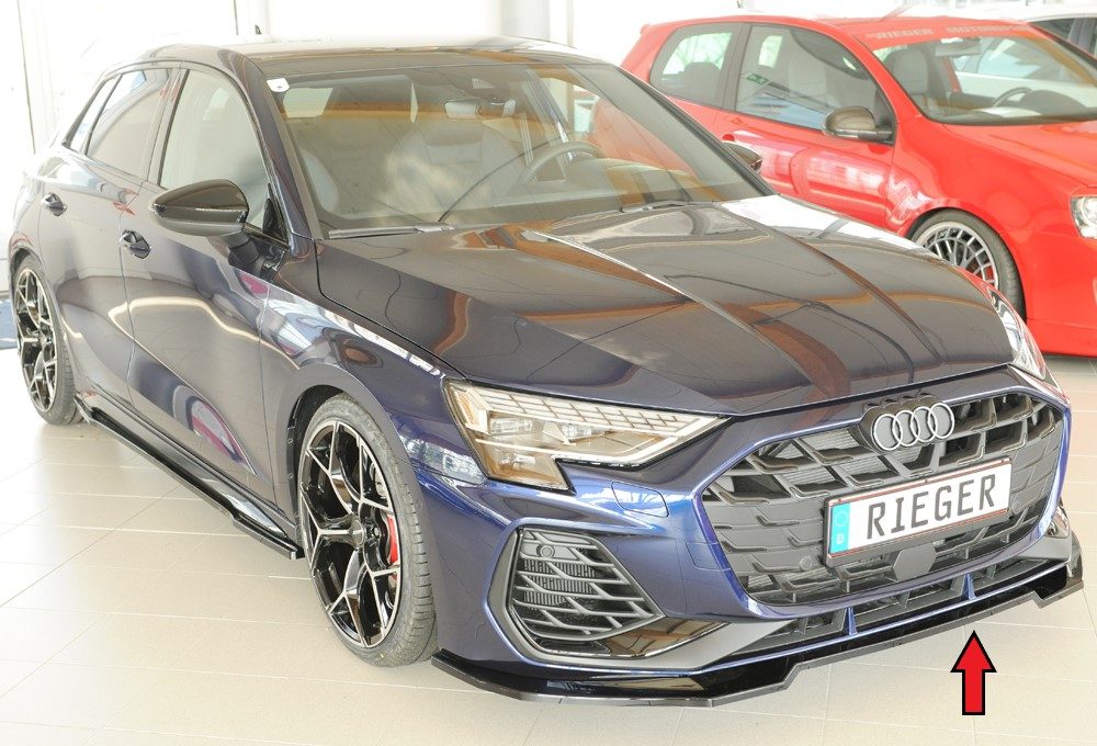 Splitter Rieger para Audi A3/S3 8Y (después del facelift)