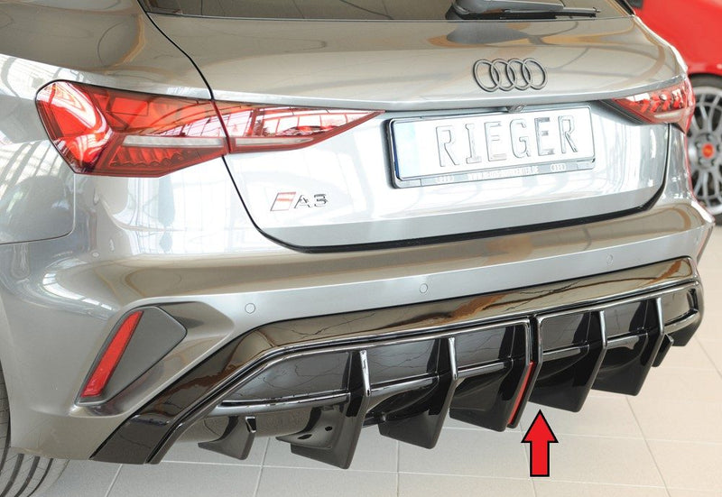 Difusor trasero Rieger para Audi A3 8Y (después del facelift) – Sportback