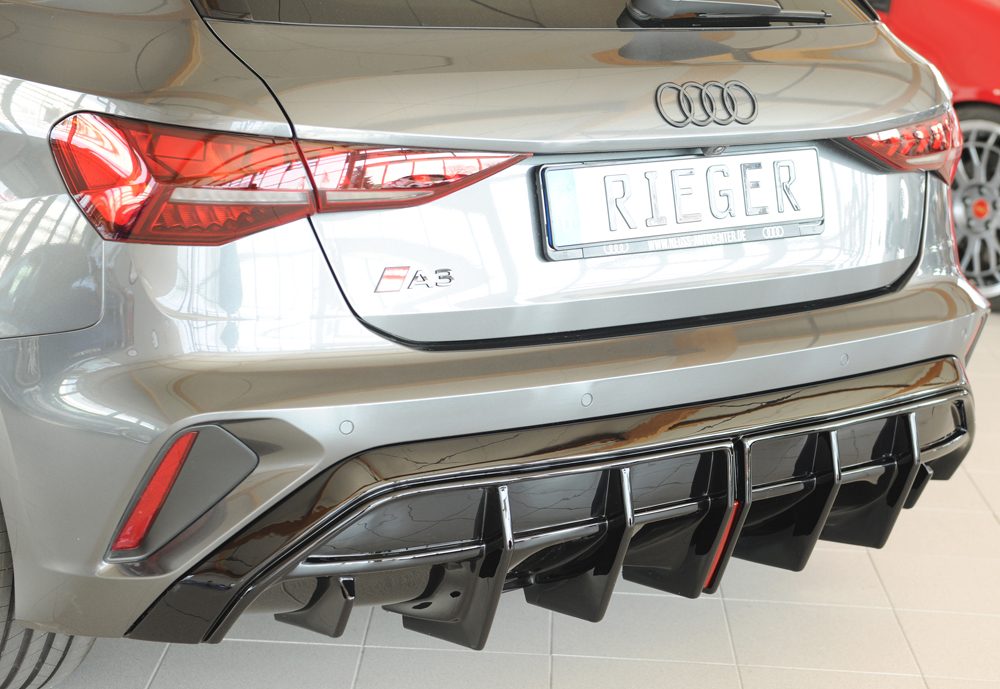 Difusor trasero Rieger para Audi A3 8Y (después del facelift) – Sportback