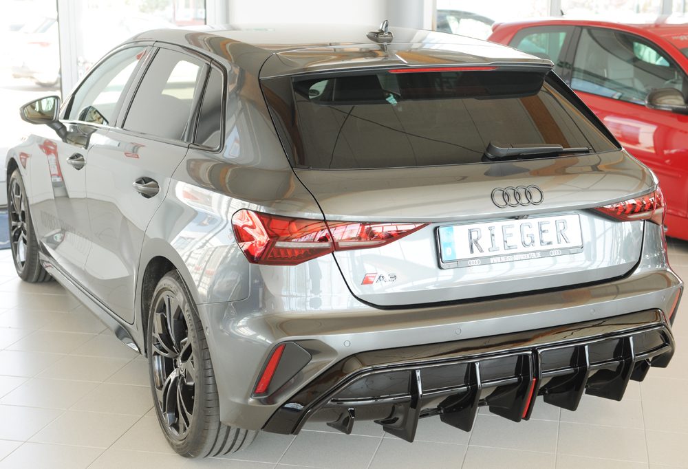 Difusor trasero Rieger para Audi A3 8Y (después del facelift) – Sportback