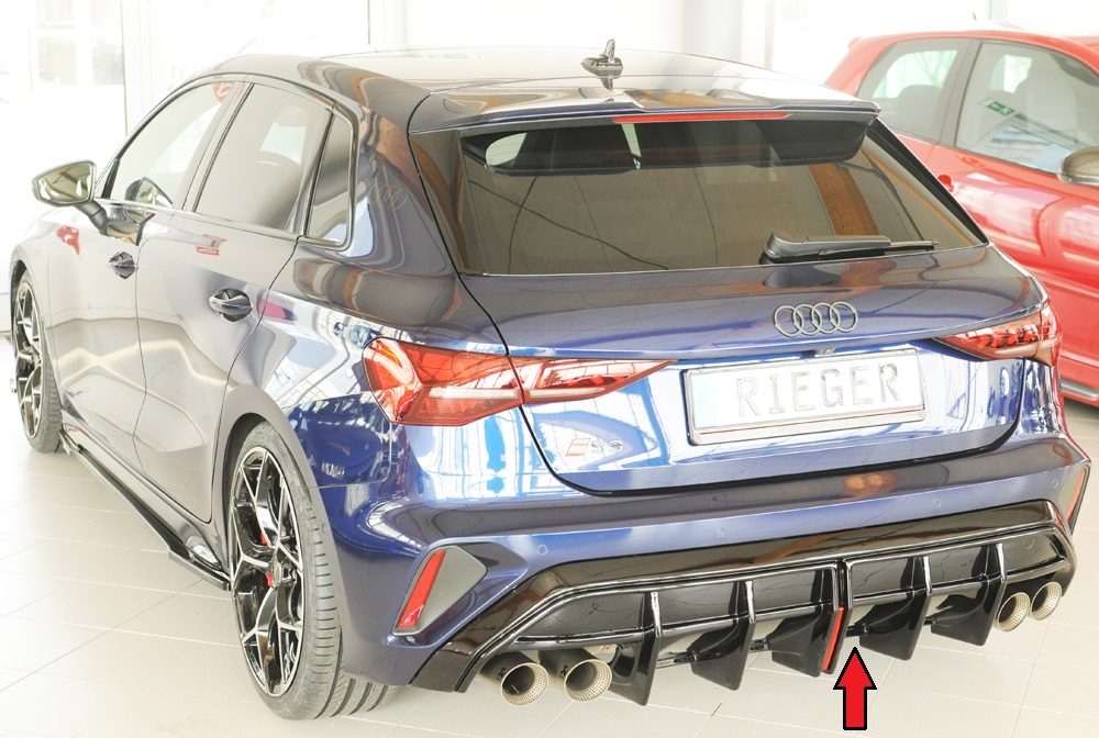 Difusor trasero Rieger para Audi S3/A3 8Y (después del facelift) – Sportback