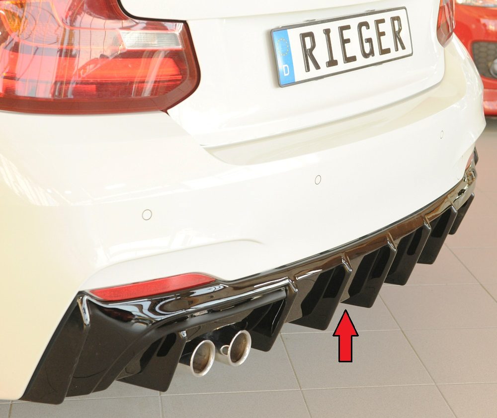 Difusor trasero Rieger para BMW Serie 2 F22/F23 – para doble salida de escape izquierda