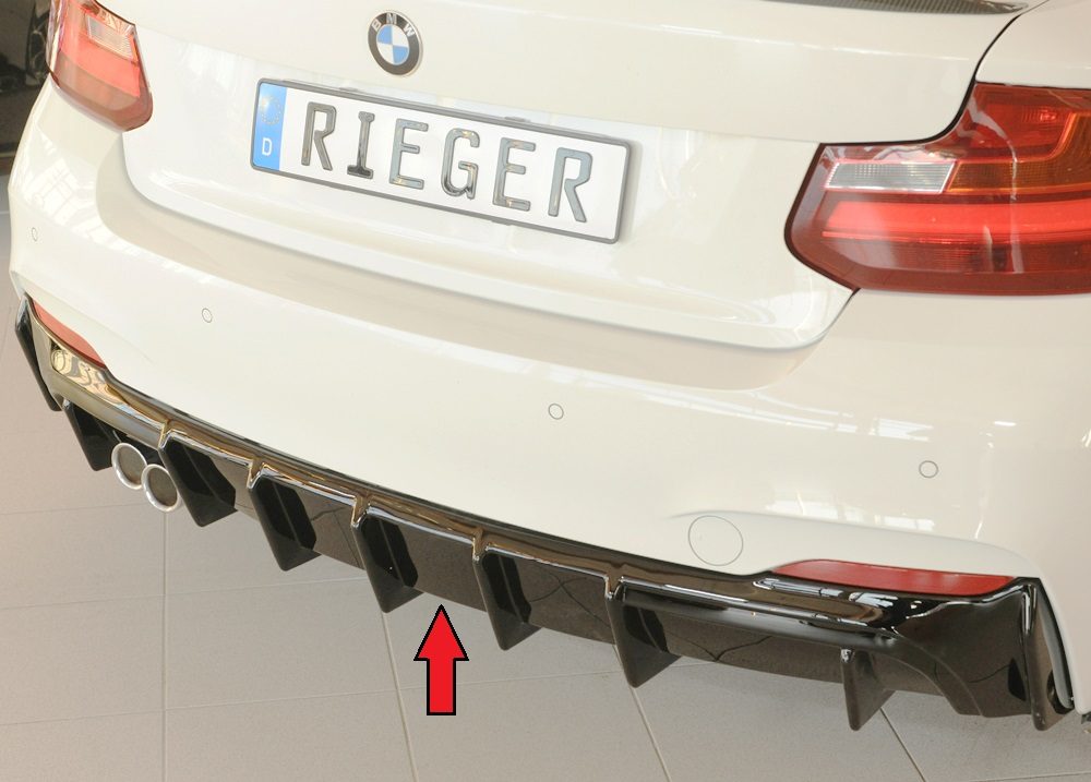 Difusor trasero Rieger para BMW Serie 2 F22/F23 – para doble salida de escape izquierda