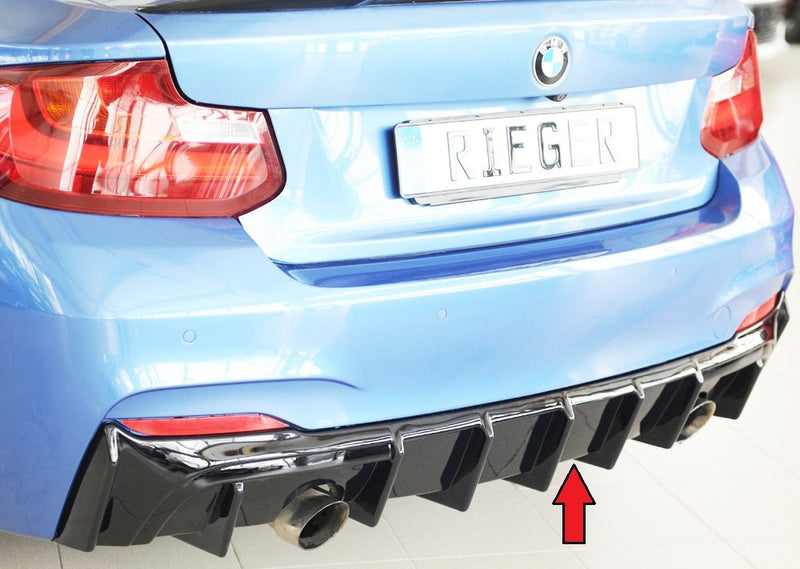 Difusor trasero Rieger para BMW Serie 2 F22/F23 – para las salidas de escape originales izquierda y derecha (M235i/M240i)