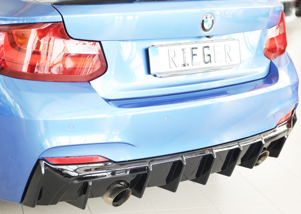 Difusor trasero Rieger para BMW Serie 2 F22/F23 – para las salidas de escape originales izquierda y derecha (M235i/M240i)