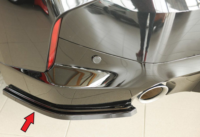 Splitter lateral trasero Rieger para BMW Serie 2 G42 – no vale para el M240i (solo coches con salidas de escape redondas)