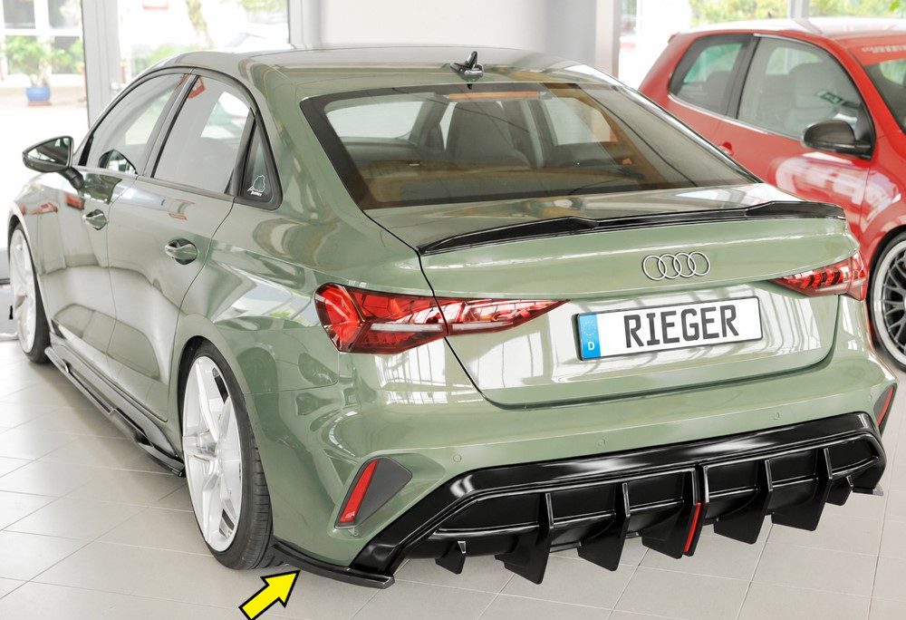 Splitter lateral trasero Rieger para Audi A3/S3 8Y (después del facelift) – sedán