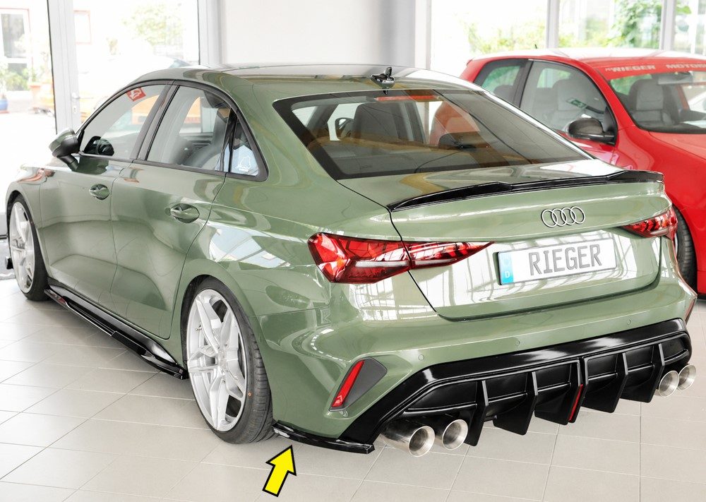Splitter lateral trasero Rieger para Audi A3/S3 8Y (después del facelift) – sedán
