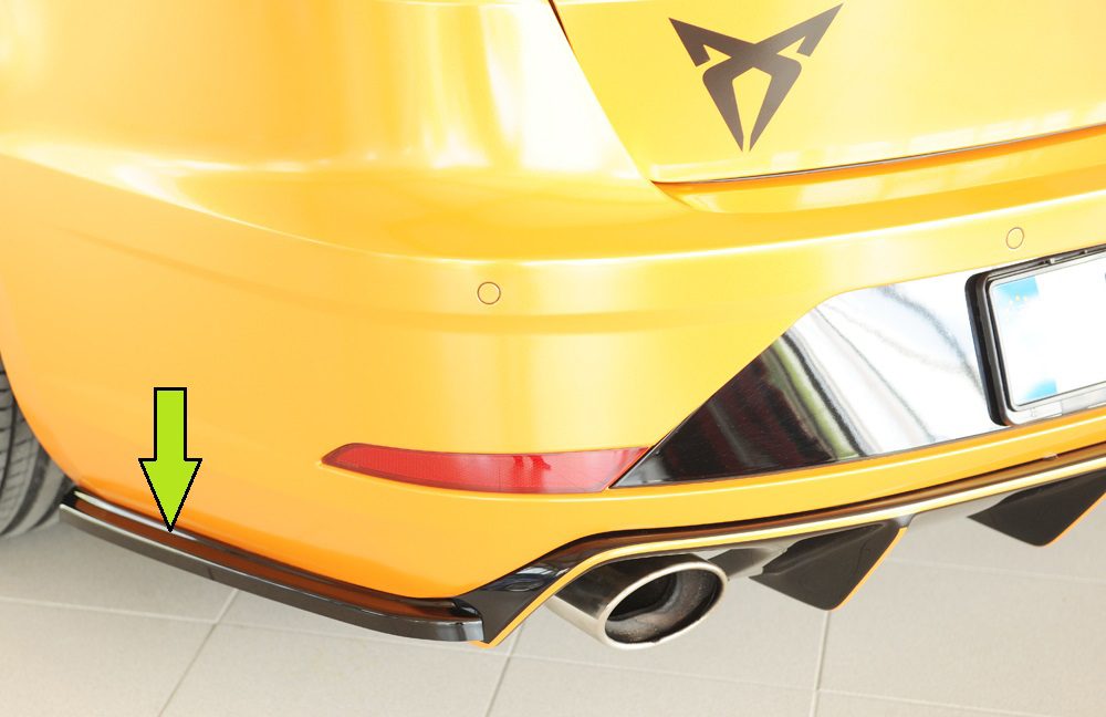 Splitter lateral trasero Rieger para Seat Leon FR/Cupra 5F (después del facelift)