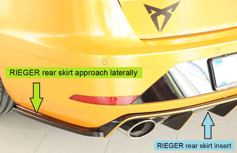 Splitter lateral trasero Rieger para Seat Leon FR/Cupra 5F (después del facelift)