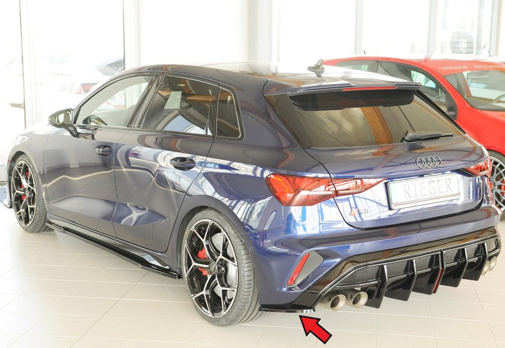 Splitter lateral trasero Rieger para Audi A3/S3 8Y (después del facelift) – Sportback